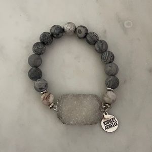 Kinsley Armelle beaded druzy bracelet.